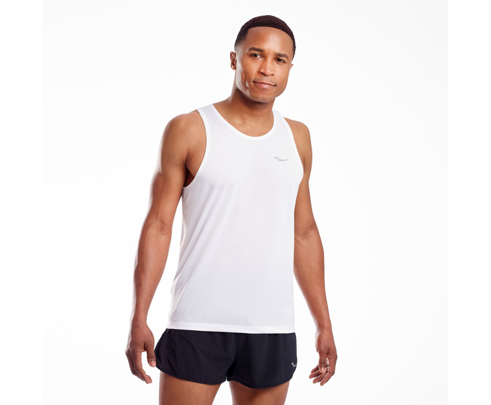 Tank Top Saucony Stopwatch Singlet Hombre Blancos | México 664FDNM